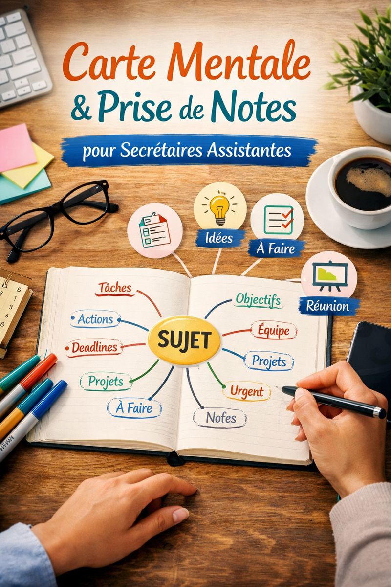 Carte mentale et prise de notes : une méthode efficace pour les secrétaires assistantes