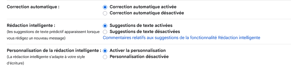 Gmail : comment activer la rédaction intelligente automatique