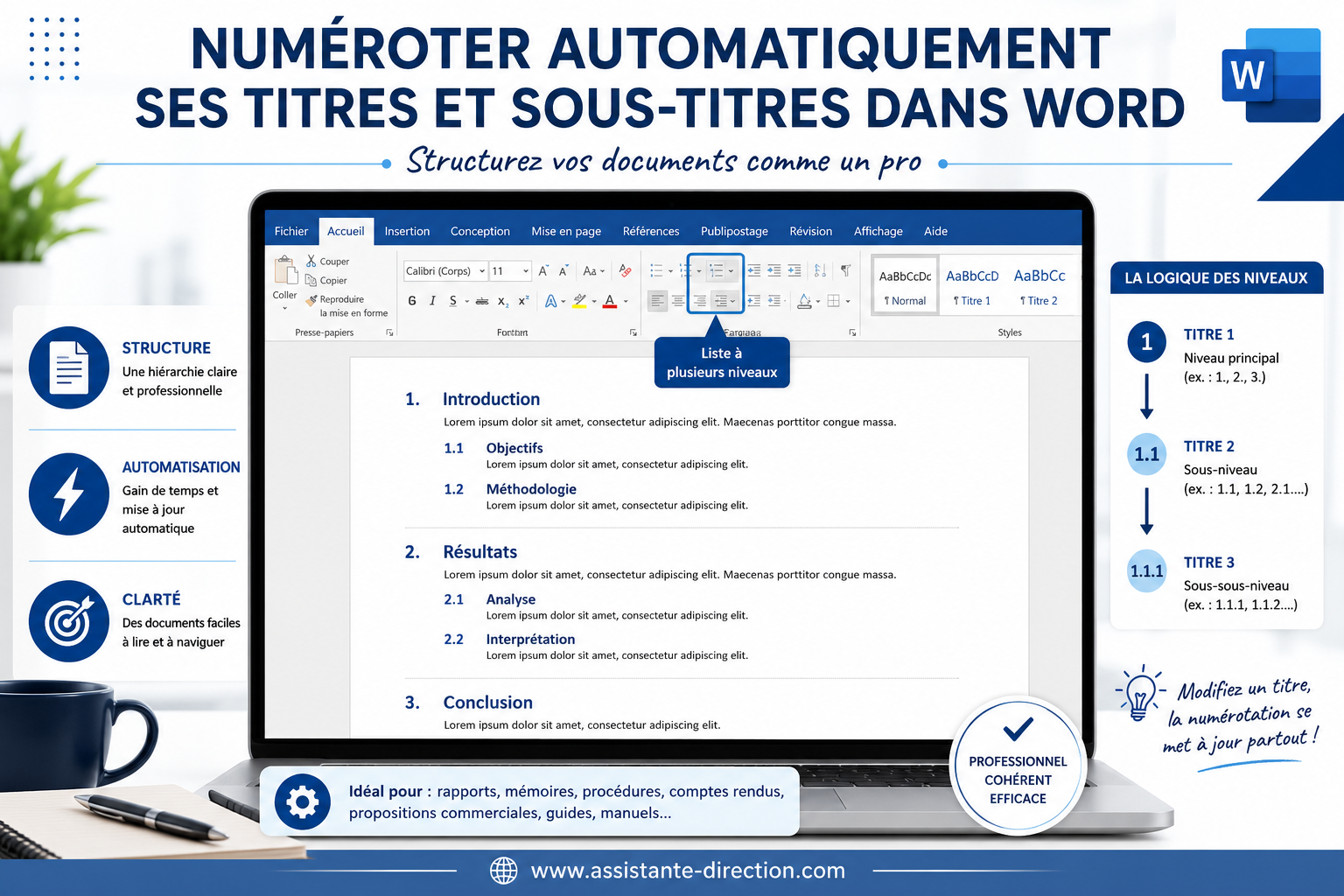 Numéroter automatiquement ses titres et sous-titres