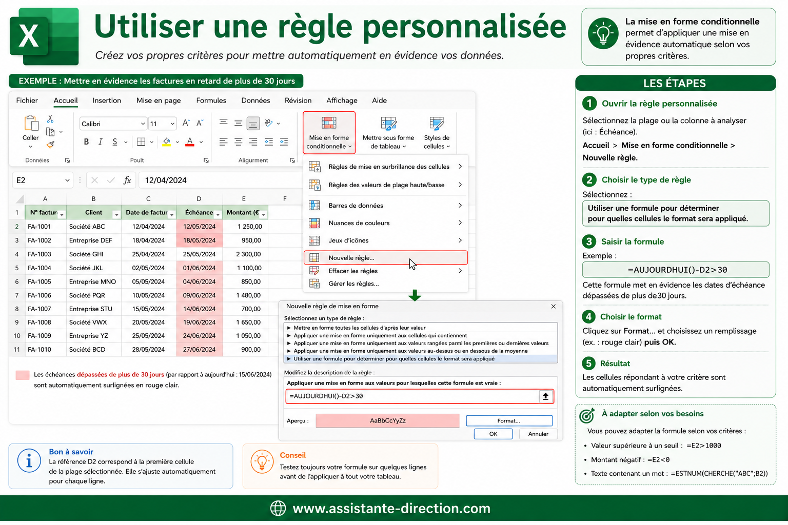 Utiliser une règle personnalisée