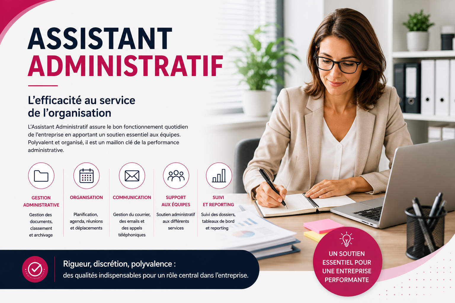 Assistant Administratif : l'intermédiaire clé de l'organisation interne