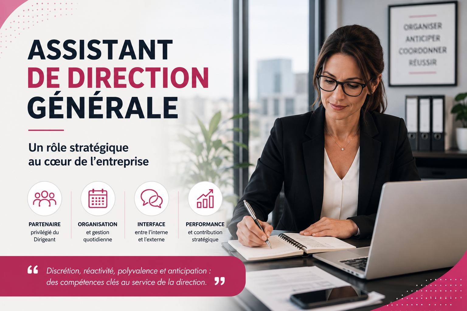 Assistant de Direction Générale : bras droit du dirigeant