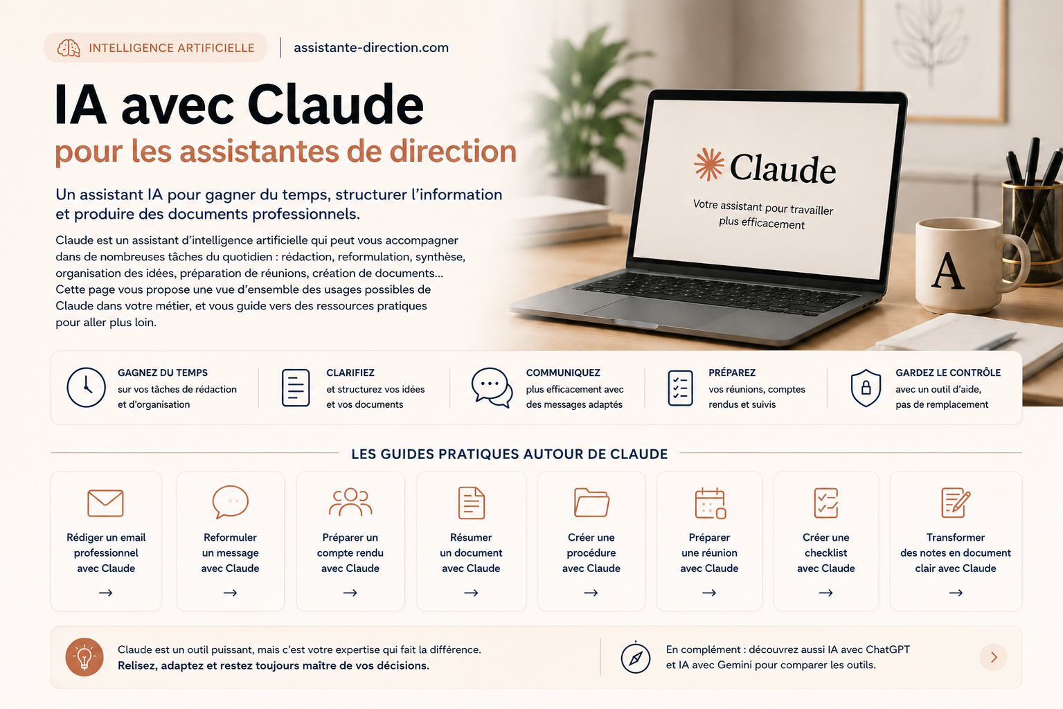 IA avec Claude pour les assistantes de direction