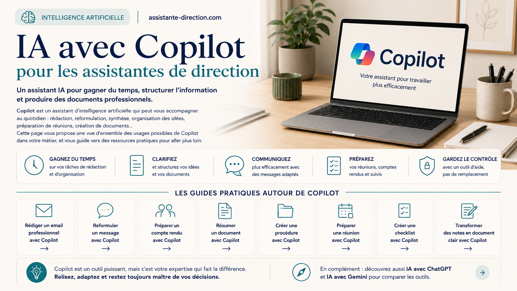 IA avec Copilot pour les assistantes de direction