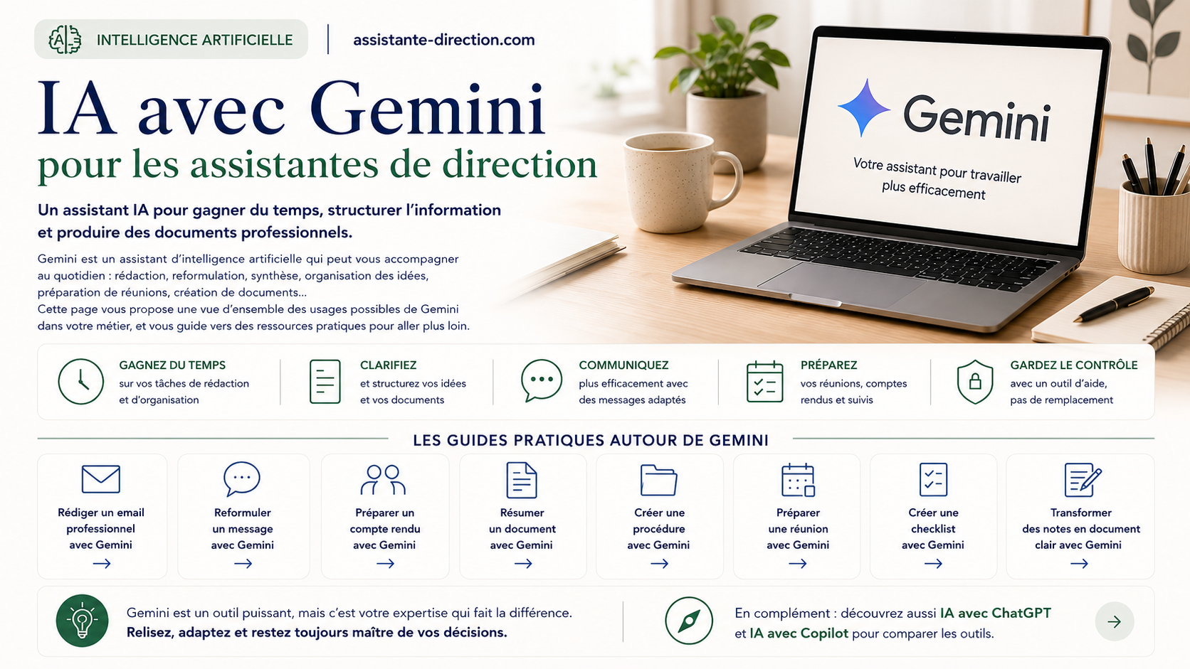 IA avec Gemini pour les assistantes de direction
