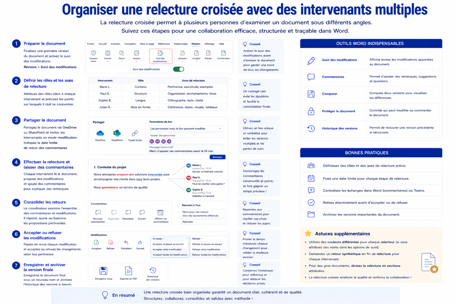Organiser une relecture croisée avec des intervenants multiples