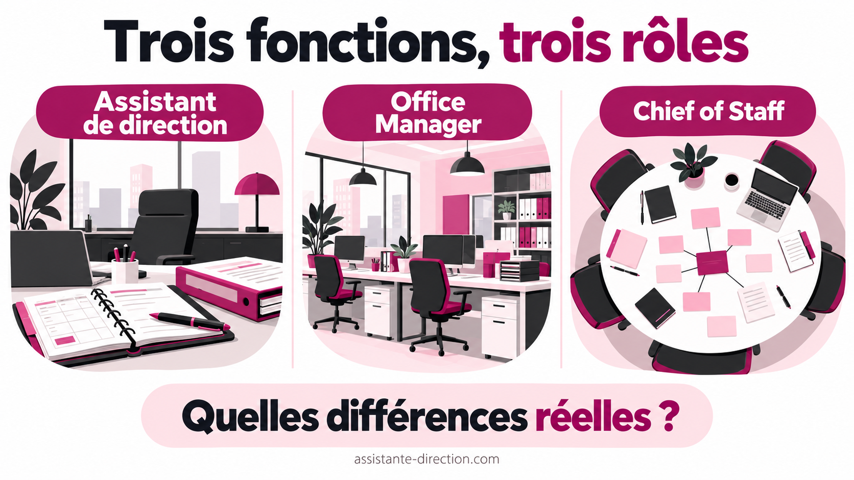 Assistant de direction, Office Manager, Chief of Staff : quelles différences réelles ?